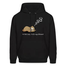 Sleepy Time Sloth Men's Hoodie | I'm Not Lazy, I'm Energy Efficient! - black