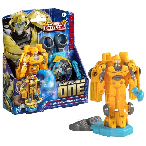 Transformers One Robot Battlers Bumblebee (B-127) 4.5-Inch Robot Action Figure, Interactive Toys for Boys and Girls Ages 6 and Up