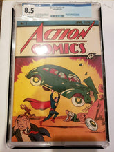 ACTION COMICS #1 JUNE 1938 Custom GRADED 8.5 REPRINT SUPERMAN 1ST APPEARANCE