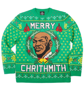 Merry Chrithmith Funny Ugly Christmas Knitted Sweater Xmas Party Funny Sweatershirt (Small Green)