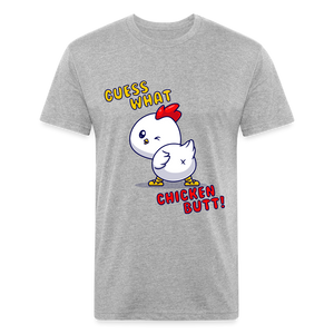 Cluckin' Surprise: The 'Guess What' Chicken Butt Tee T-Shirt - heather gray