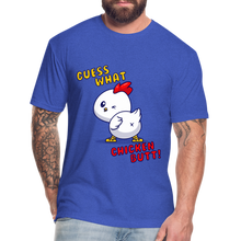 Cluckin' Surprise: The 'Guess What' Chicken Butt Tee T-Shirt - heather royal