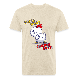 Cluckin' Surprise: The 'Guess What' Chicken Butt Tee T-Shirt - heather cream