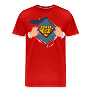 Super Dad: The Ultimate Father's Day Tee Tribute Men's Premium T-Shirt - red