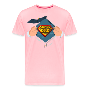 Super Dad: The Ultimate Father's Day Tee Tribute Men's Premium T-Shirt - pink