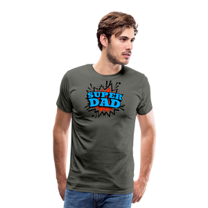 Dad Force One: Soaring in 'Super Dad' Style Men's Premium T-Shirt - asphalt gray