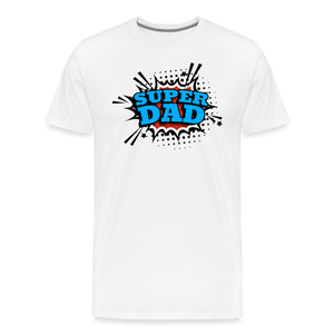 Defender of the Dad-verse: The 'Super Dad' Odyssey Tee Men's Premium T-Shirt - white