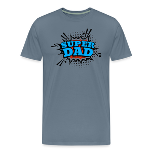 Defender of the Dad-verse: The 'Super Dad' Odyssey Tee Men's Premium T-Shirt - steel blue