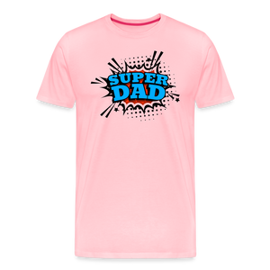 Defender of the Dad-verse: The 'Super Dad' Odyssey Tee Men's Premium T-Shirt - pink