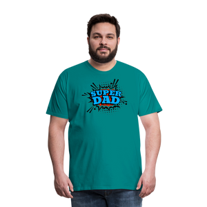 Defender of the Dad-verse: The 'Super Dad' Odyssey Tee Men's Premium T-Shirt - teal