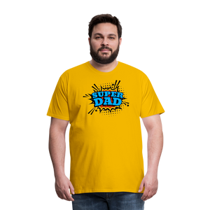 Defender of the Dad-verse: The 'Super Dad' Odyssey Tee Men's Premium T-Shirt - sun yellow