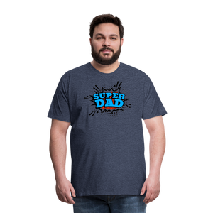 Defender of the Dad-verse: The 'Super Dad' Odyssey Tee Men's Premium T-Shirt - heather blue