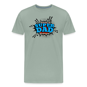 Defender of the Dad-verse: The 'Super Dad' Odyssey Tee Men's Premium T-Shirt - steel green