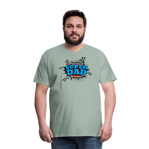 Defender of the Dad-verse: The 'Super Dad' Odyssey Tee Men's Premium T-Shirt - steel green