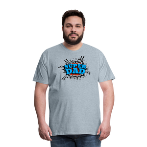 Defender of the Dad-verse: The 'Super Dad' Odyssey Tee Men's Premium T-Shirt - heather ice blue