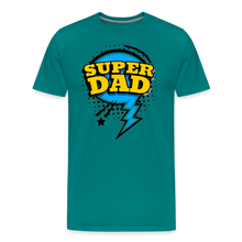 Master of Dad-titude: The 'Super Dad' Swagger Tee Men's Premium T-Shirt - teal