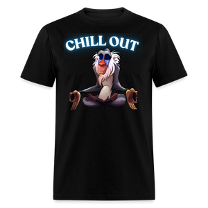 Chill Out Meditation Graphic T-Shirt - Unisex Mindfulness and Relaxation Tee for Men and Women - black