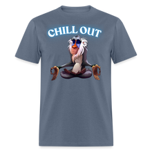 Chill Out Meditation Graphic T-Shirt - Unisex Mindfulness and Relaxation Tee for Men and Women - denim