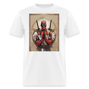 Deadpool Marvel Jesus T-Shirt - Funny Superhero Graphic Tee for Men and Women - white