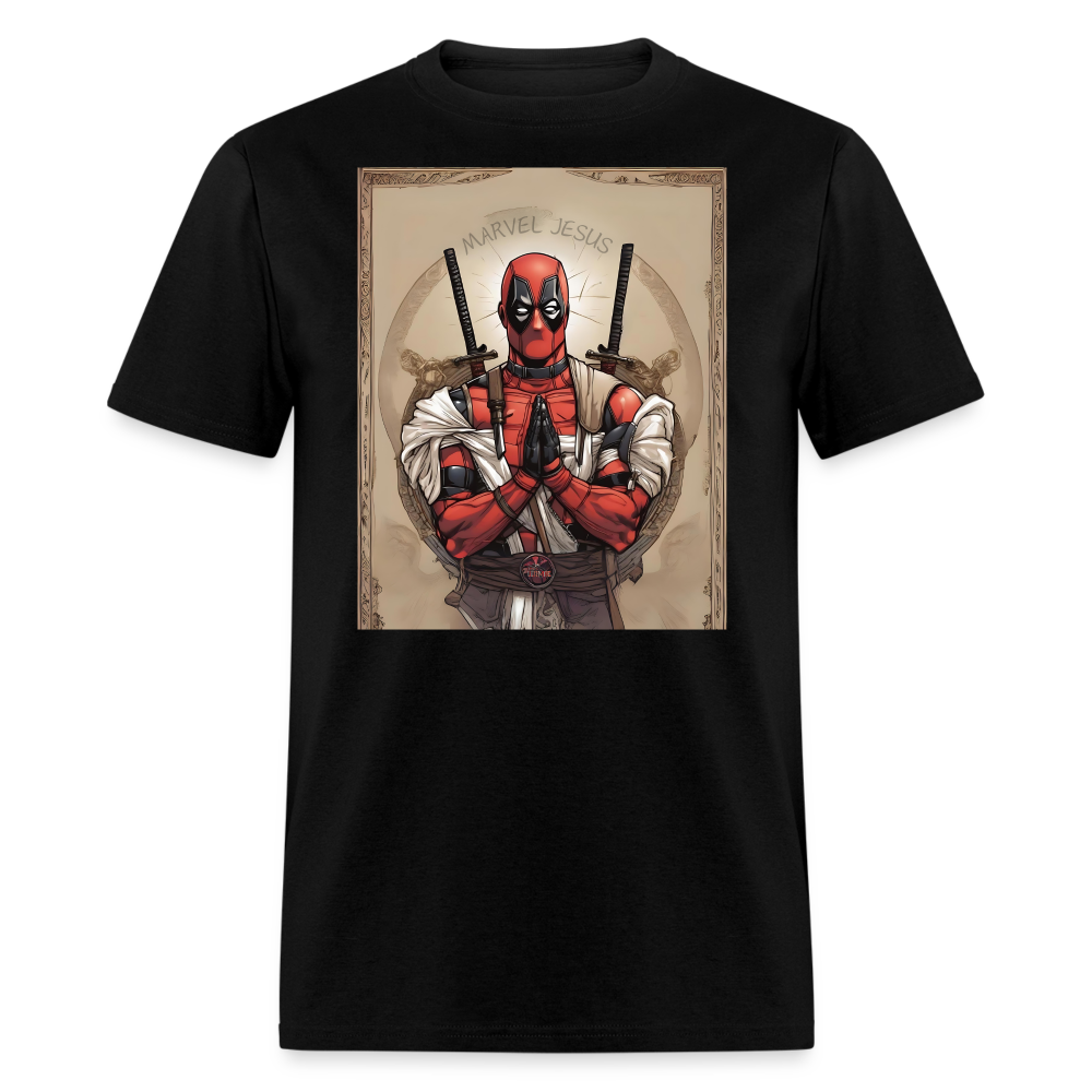 Deadpool Marvel Jesus T-Shirt - Funny Superhero Graphic Tee for Men and Women - black