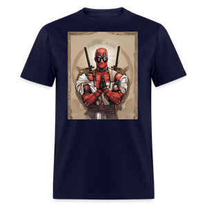 Deadpool Marvel Jesus T-Shirt - Funny Superhero Graphic Tee for Men and Women - navy