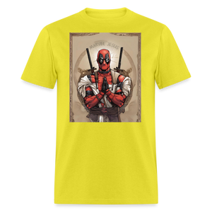 Deadpool Marvel Jesus T-Shirt - Funny Superhero Graphic Tee for Men and Women - yellow