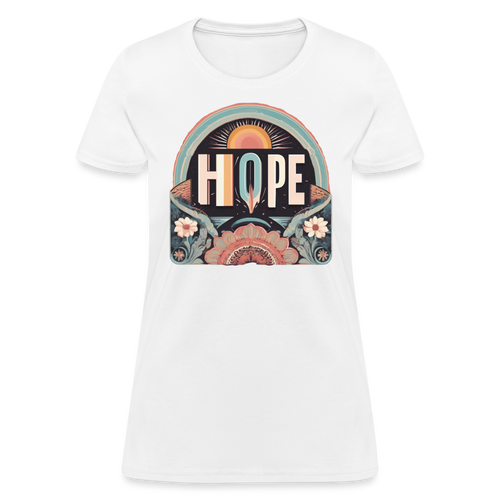 Women's Inspirational 'Hope' Shirt – Comfort Meets Style - white