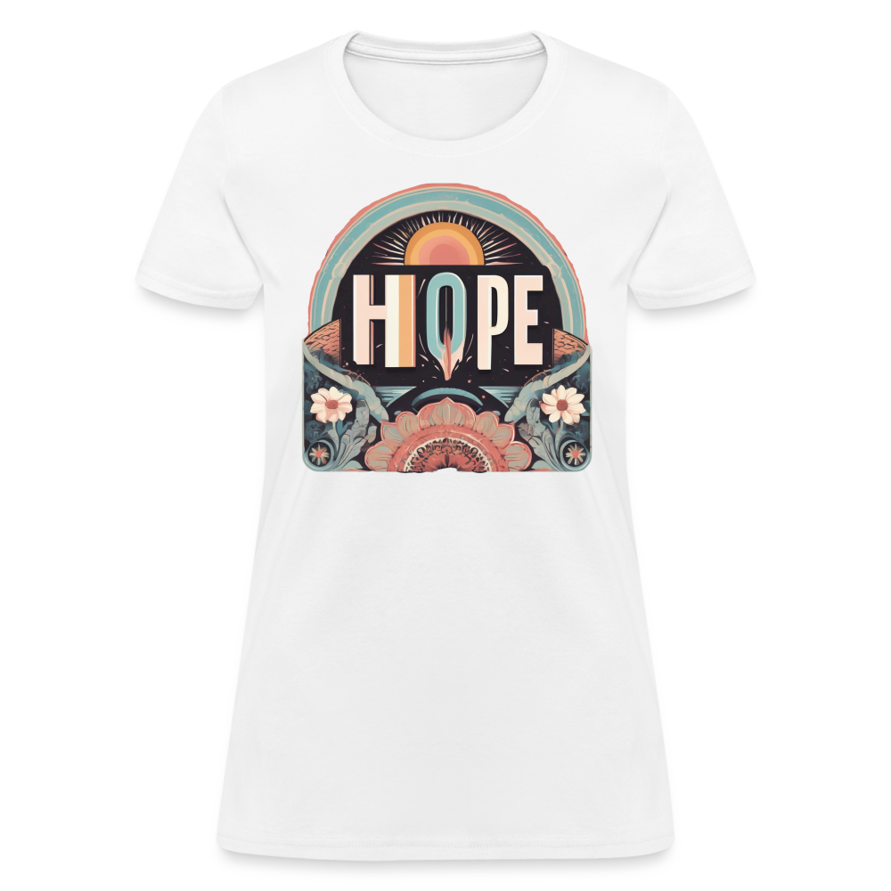 Women's Inspirational 'Hope' Shirt – Comfort Meets Style - white