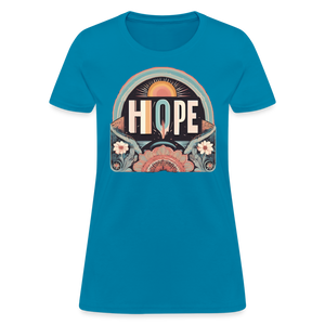 Women's Inspirational 'Hope' Shirt – Comfort Meets Style - turquoise