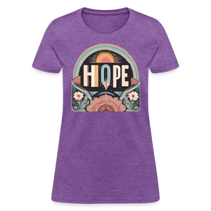 Women's Inspirational 'Hope' Shirt – Comfort Meets Style - purple heather