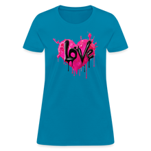 Women's Express Yourself 'LOVE' Shirt - turquoise