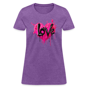 Women's Express Yourself 'LOVE' Shirt - purple heather