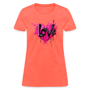 Women's Express Yourself 'LOVE' Shirt - heather coral