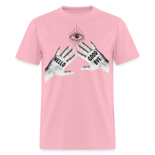 Hello Good Bye' Shirt – Unique Graphic Tee for Fans & Fashionistas - pink