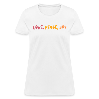 Love Peace Joy Women's T-Shirt - white