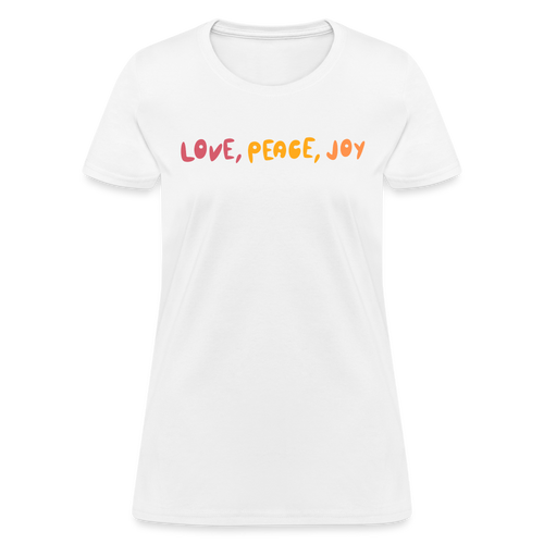 Love Peace Joy Women's T-Shirt - white