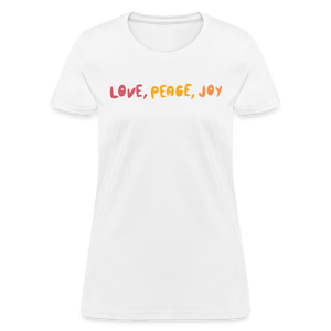 Love Peace Joy Women's T-Shirt - white