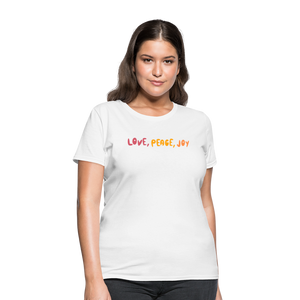 Love Peace Joy Women's T-Shirt - white