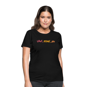 Love Peace Joy Women's T-Shirt - black