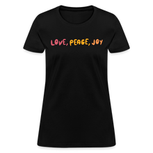 Love Peace Joy Women's T-Shirt - black