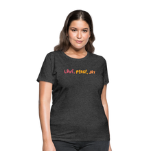 Love Peace Joy Women's T-Shirt - heather black