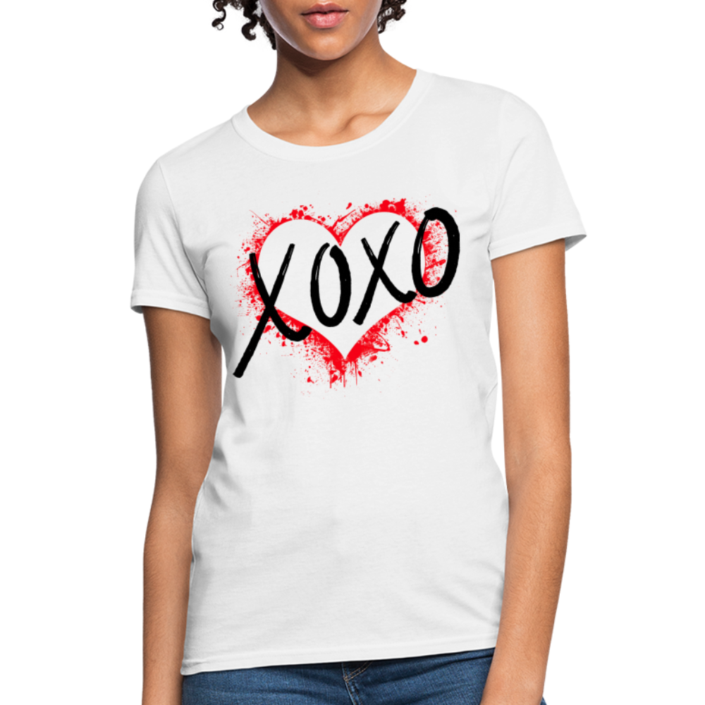 Women's XOXO Graphic Tee - Trendy & Comfortable - white