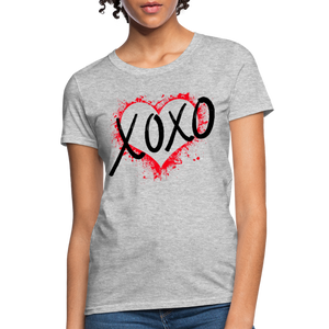 Women's XOXO Graphic Tee - Trendy & Comfortable - heather gray