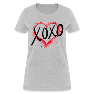 Women's XOXO Graphic Tee - Trendy & Comfortable - heather gray