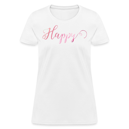 Happy T-Shirt | Spread Positivity - white