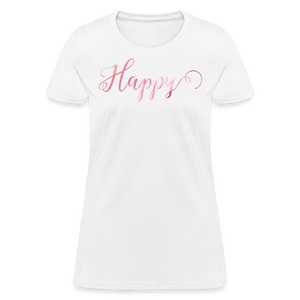 Happy T-Shirt | Spread Positivity - white