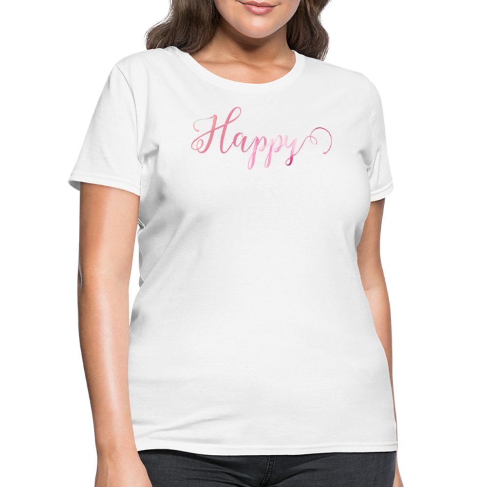 Happy T-Shirt | Spread Positivity - white