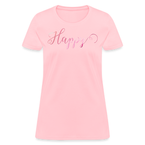 Happy T-Shirt | Spread Positivity - pink