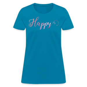 Happy T-Shirt | Spread Positivity - turquoise