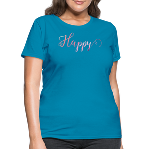 Happy T-Shirt | Spread Positivity - turquoise